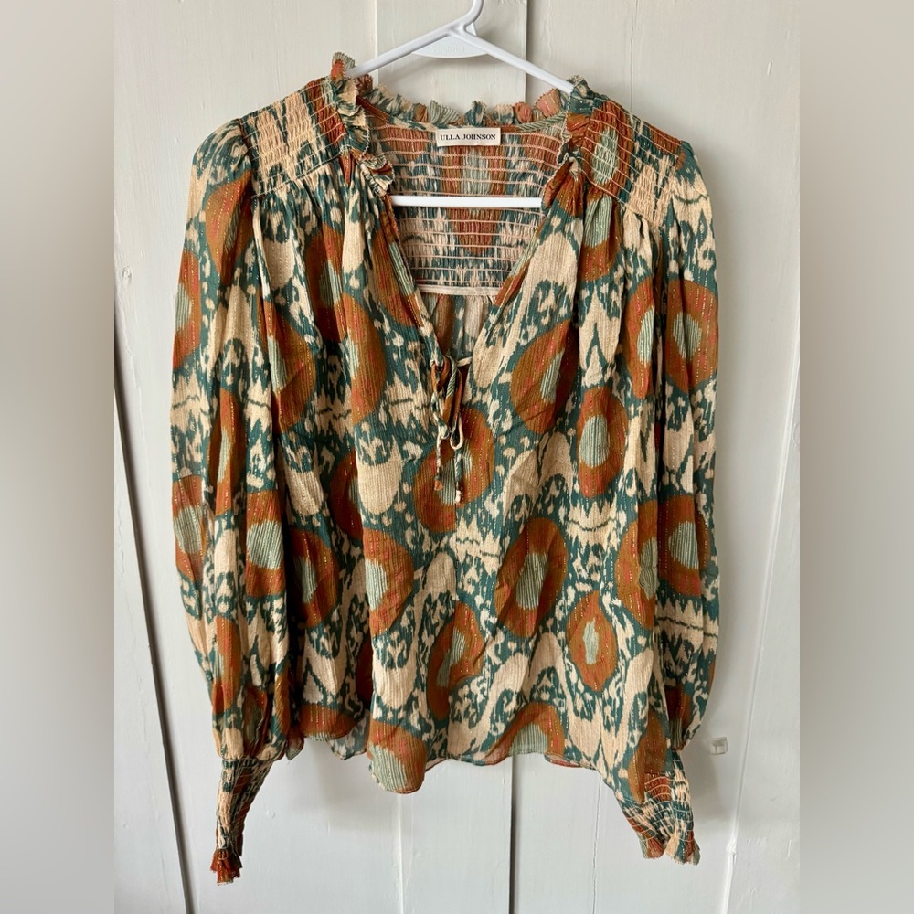 Ulla Johnson Shimmer Patterned Blouse